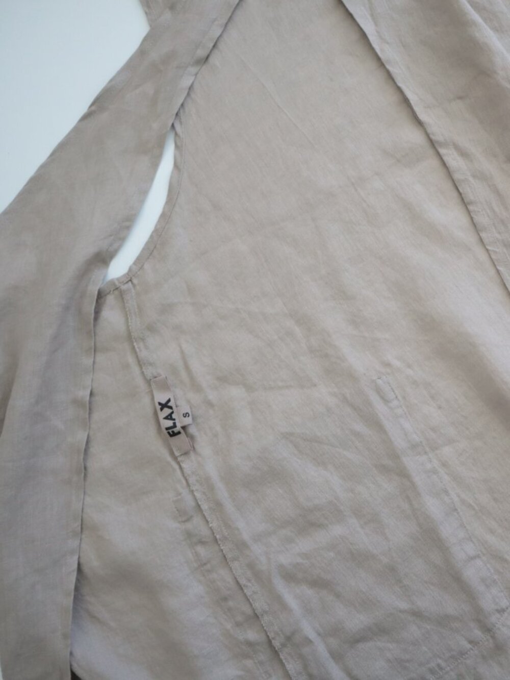 FLAX Open Cross Back Linen Apron Dress | S - Picture 6 of 7